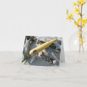 大きい軽蔑のしぐさのヴィンテージの魅惑のメッセージカード カード (黄色い花)