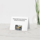 大きい軽蔑のしぐさのヴィンテージの魅惑のメッセージカード カード (裏面)