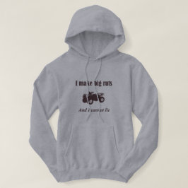 大きい轍のおもしろいな4荷車引きATVの国のフード付きスウェットシャツ パーカ