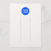 大きい追加ロゴホワイトレザーヘアクリップディスプレイ エンクロージャーカード (正面)
