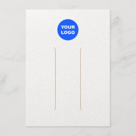 大きい追加ロゴホワイトレザーヘアクリップディスプレイ エンクロージャーカード