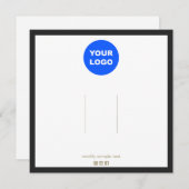 大きい追加ロゴ黒いヘアクリ縁どップディスプレイ 招待状 (正面/裏面)