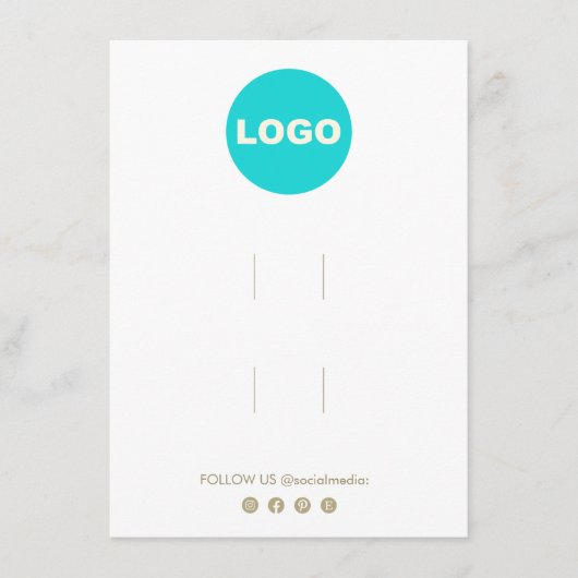 大きい追加ロゴ2つのヘアクリップアクセサリディスプレイ エンクロージャーカード (正面)