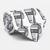 大きい銀製のコーチの笛 ネクタイ (ロール)