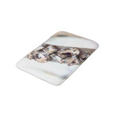 大きい銀製のラインストーン バスマット (アングル)