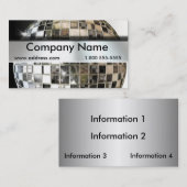 大きい鏡の球の音楽業界カード 名刺 (正面/裏面)