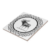 大きい雄牛のアメリカヘラジカの芸術 タイル (側面)