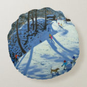 大きい雪玉Zermatt ラウンドクッション (裏面)