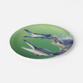 大きい青カニが付いている紙皿 ペーパープレート (アングル)