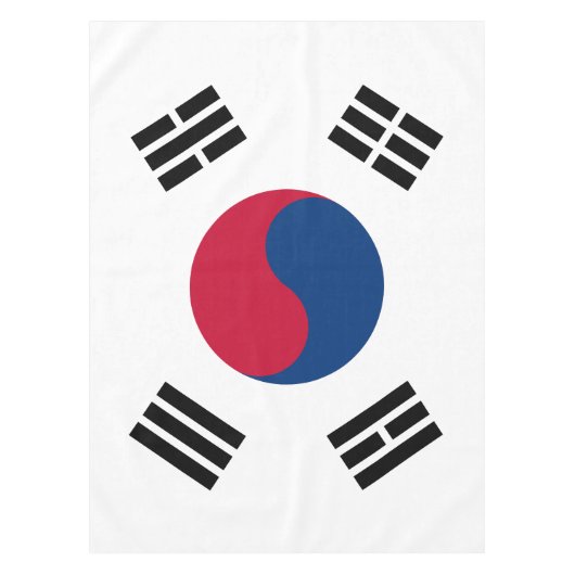 大きい韓国の旗のテーブルクロス テーブルクロス (正面)