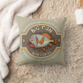 大きい魚のバー兼グリルポスター クッション (ブランケット)