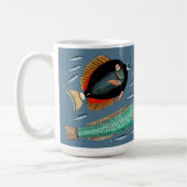 大きい魚は小さい魚を食べます コーヒーマグカップ (左)