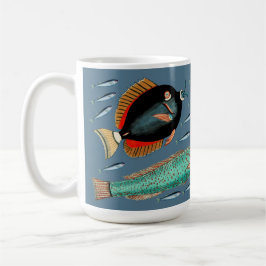 大きい魚は小さい魚を食べます コーヒーマグカップ