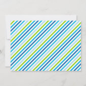 大きい鳥のストライプのな誕生日 招待状 (裏面)