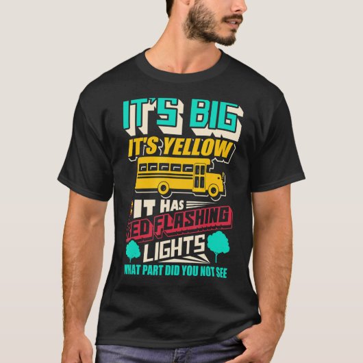 大きい黄色で赤い光が点滅しているBu Tシャツ (正面)