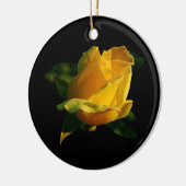 大きい黄色バラ セラミックオーナメント (左)