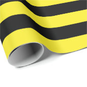 大きい黒くおよび黄色のストライプの包装紙 ラッピングペーパー (ロールコーナー)