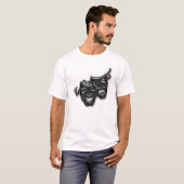 大きい黒は寝間着を覆います Tシャツ (正面フル)