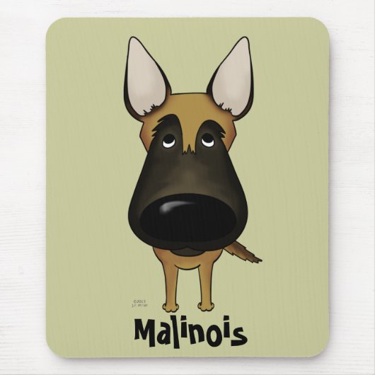 大きい鼻Malinois マウスパッド (正面)