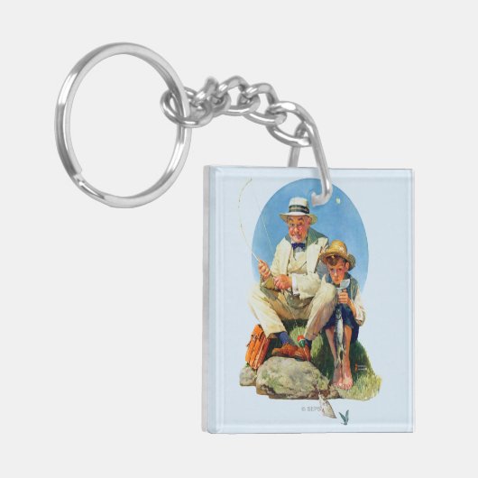 大きい1つをつかまえること キーホルダー (正面左)