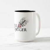 大きい15oz煙及び短剣のコーヒー・マグ ツートーンマグカップ (正面右)