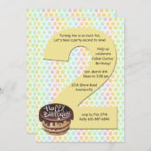 大きい2つの誕生日のパーティの招待状 招待状 (正面/裏面)