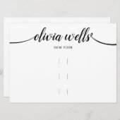 大きい3つのヘアクリップ水平ディスプレイ 招待状 (正面/裏面)