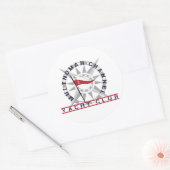 大きい3"ステッカー、ページごとの6のセット ラウンドシール (封筒)