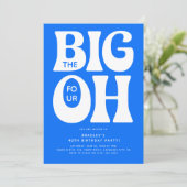 大きい4ああ！ブルー40歳の誕生日 招待状 (スタンド正面)