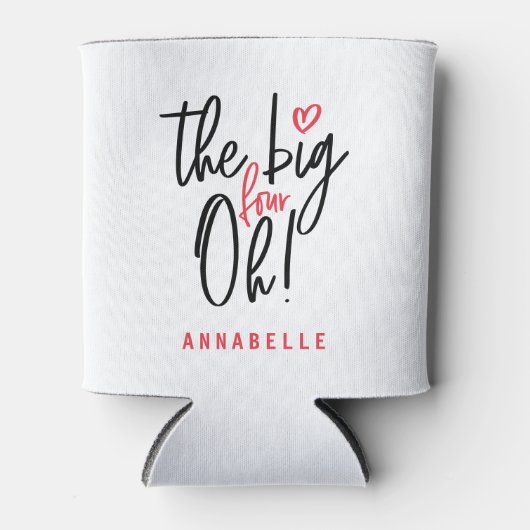 大きい4ああ!40歳の誕生日パーティーのお願いギフト 缶クーラー (正面)