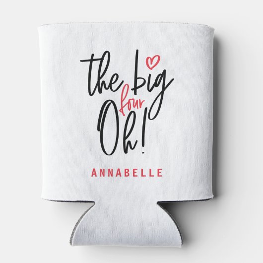 大きい4ああ!40歳の誕生日パーティーのお願いギフト 缶クーラー (裏面)