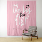 大きい4ああ!40歳の誕生日パーティーピンクガーリー タペストリー (インサイチュ)