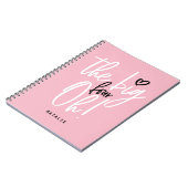 大きい4ああ!40歳の誕生日パーティーピンクガーリー ノートブック (左側)