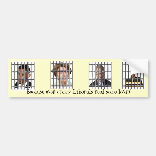 大きい4のための刑務所愛 バンパーステッカー (正面)