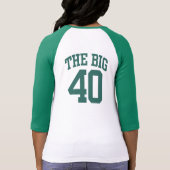 大きい40の誕生日のTシャツ Tシャツ (裏面)