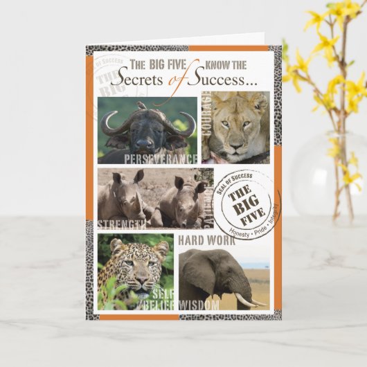 大きい5成功 カード (黄色い花)