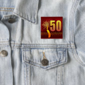 大きい50の誕生日ボタン 缶バッジ (インサイチュ)