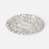 大きい50パーソナライズな誕生会 ペーパープレート (アングル)