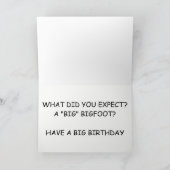 "大きい"ビッグフットのバースデー・カード カード (内部)