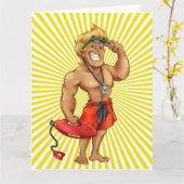 大きい(ライフガードの)挨拶状- SRF カード (黄色い花)