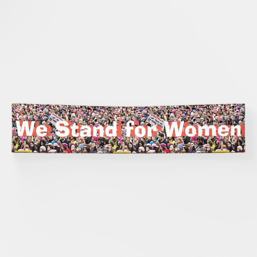 大きい"私達は女性を"の抗議の印意味します 横断幕 (横)