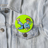 大きい、空手の子供が付いている7.6 cm (3")の円形のバッジ 缶バッジ (インサイチュ)