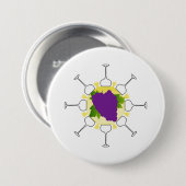 大きい、3つは白いボタンのあたりでじりじり動きます 缶バッジ (正面&裏面)