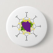 大きい、3つは白いボタンのあたりでじりじり動きます 缶バッジ (正面)