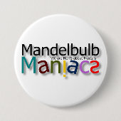 大きい、3インチの円形の狂気ボタン 缶バッジ (正面)