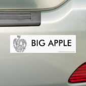 大きいAPPLE -ニコラス著ニューヨーク バンパーステッカー (車上)
