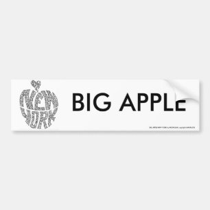 大きいAPPLE -ニコラス著ニューヨーク バンパーステッカー