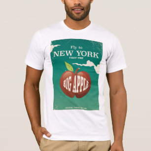 大きいApple -ニューヨークを訪問して下さい Tシャツ