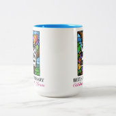 大きいBeitahaversaryのお祭りのマグ ツートーンマグカップ (中央)