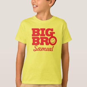 大きいbroの名前の赤い黄色はTシャツをからかいます Tシャツ